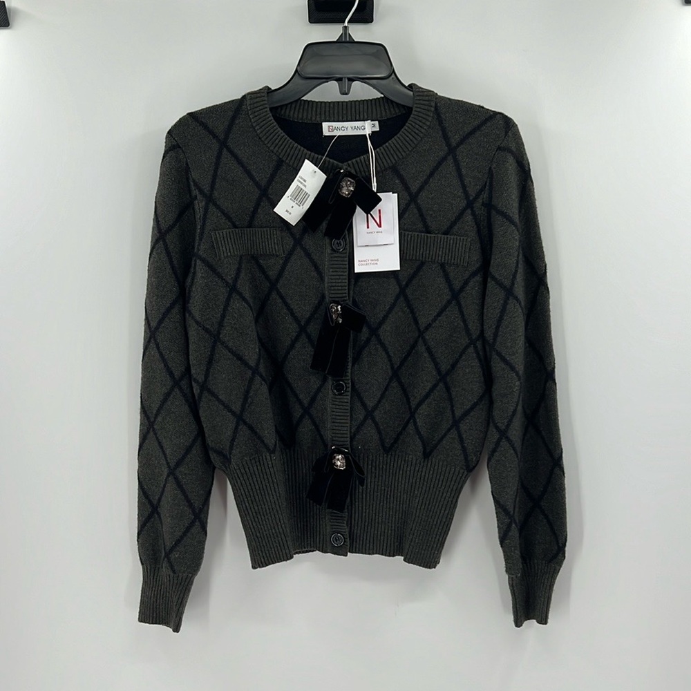 Black and Gray Women's Cardigan